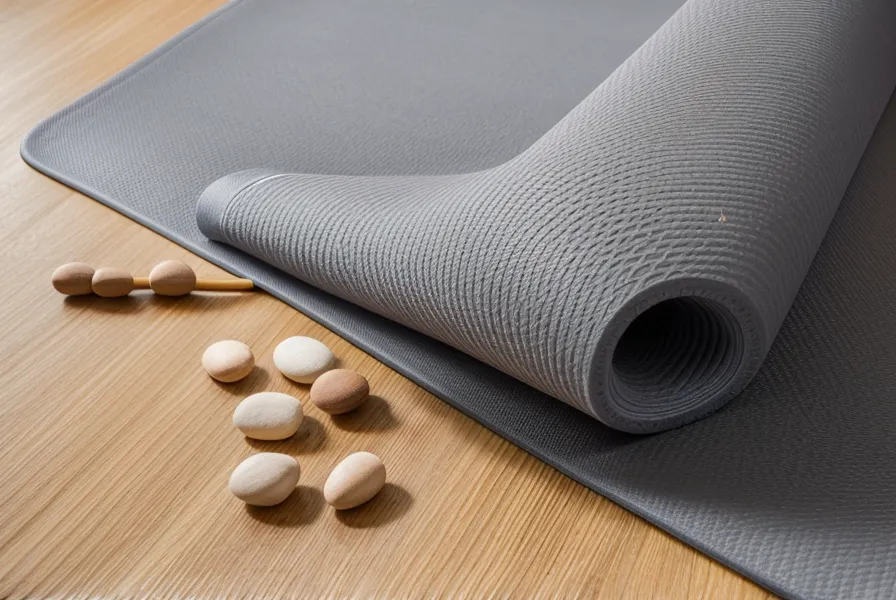 Gata junto al mat de yoga y la laptop con el instructorado de yoga abierto, diario de práctica y bienestar freelance
