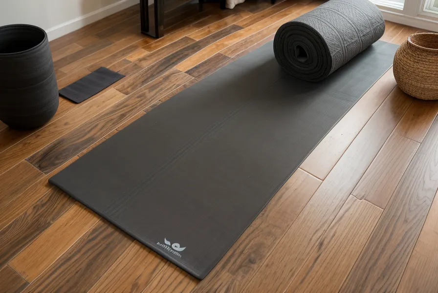 Laptop mostrando curso de yoga junto a un glosario de traducción técnico