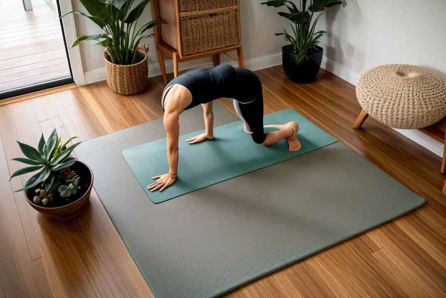 Laptop displaying a yoga course on a desk with freelance work